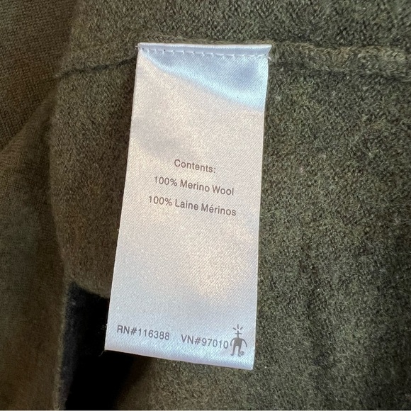 Smartwool Men’s 1/4 Zip Pullover Sweater Olive Green Large Outdoor Hiking Active - Picture 6 of 7